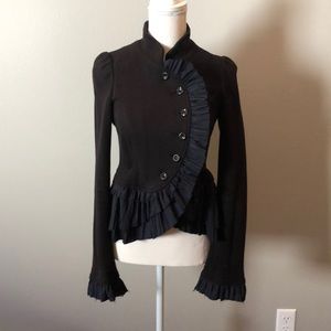 Free People ruffle trim jacket size 2